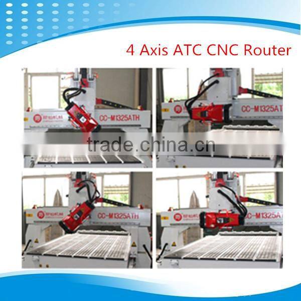 China 4Axis 1325 ATC HSD Spindle CNC Router Machine Wood Machine with Rotary