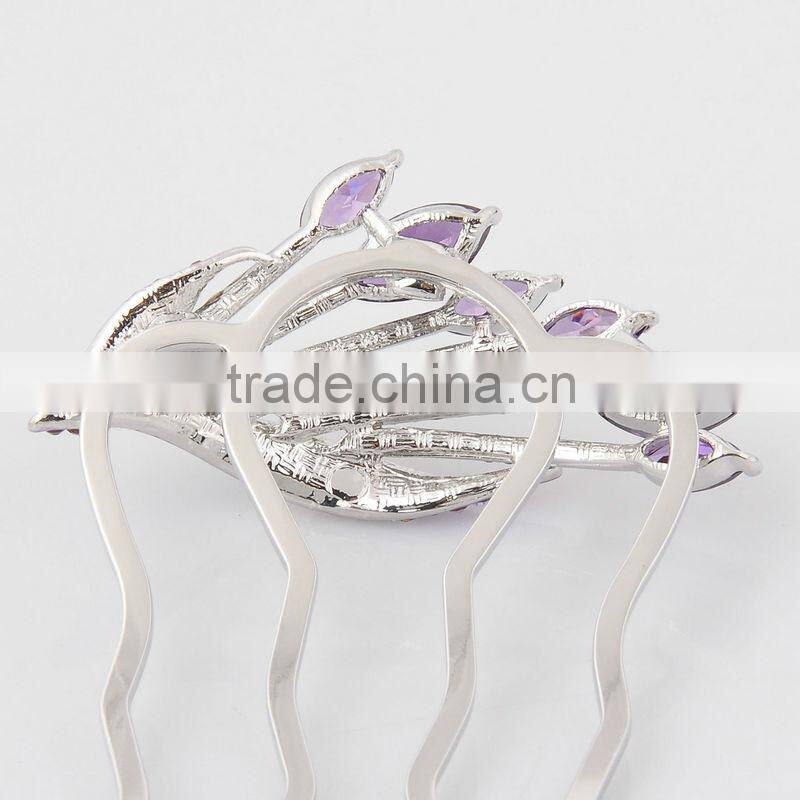 cubic zirconia hair combs