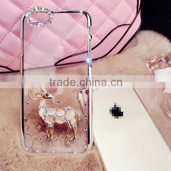 Wholesale rhinestone sheep design phone cases for iphone 6