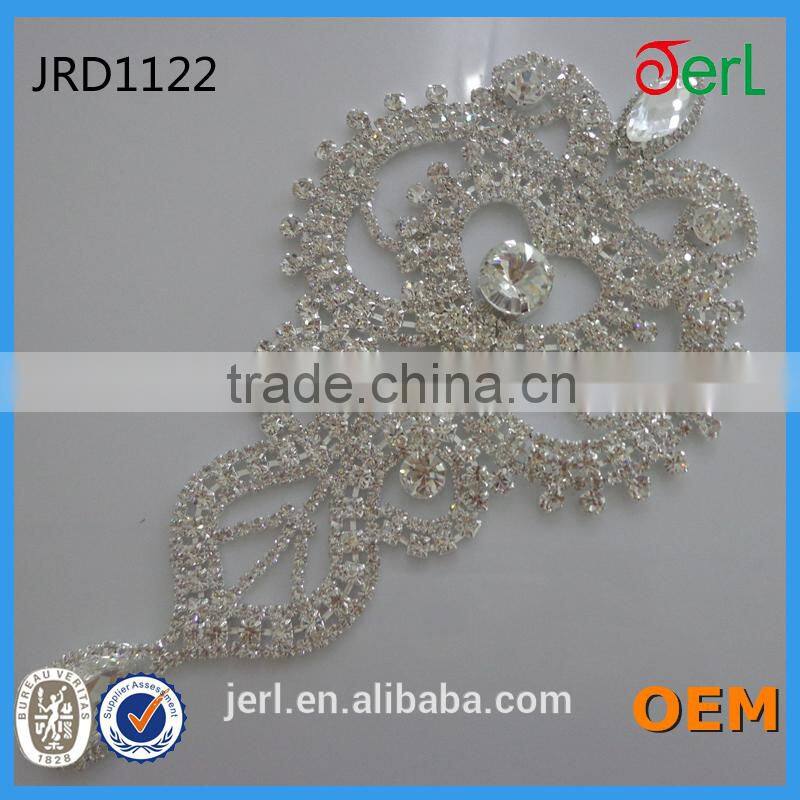 2016 new styles popular rhinestone lace for wedding dress