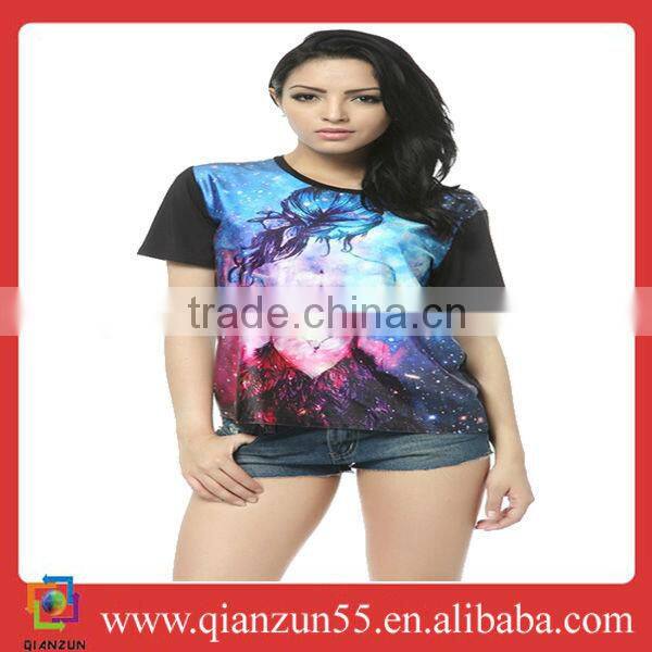 custom design brand t-shirt digital t-shirt printing lady t-shirt