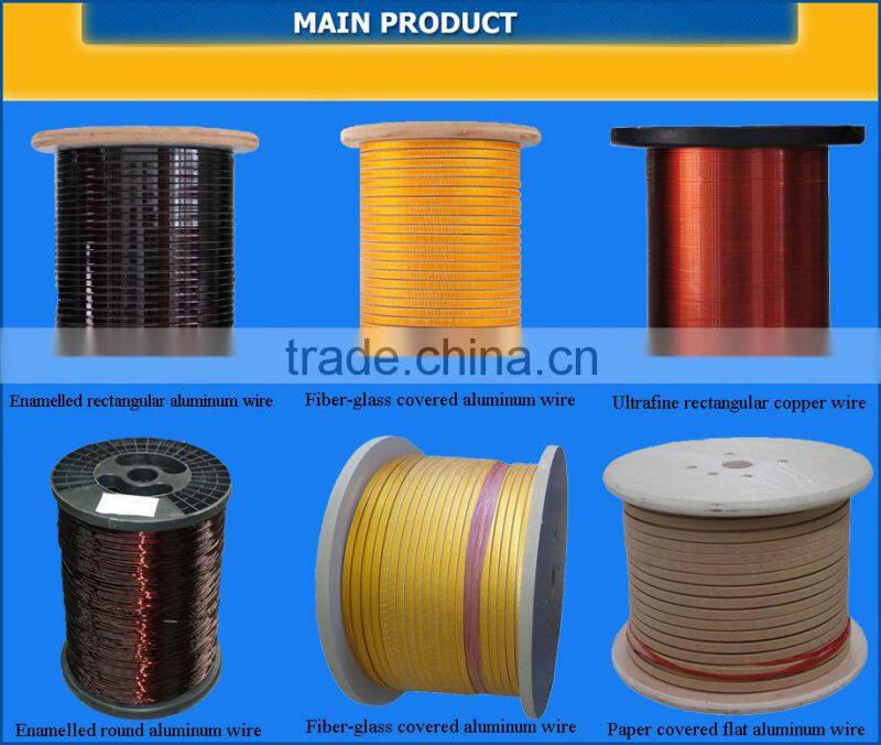 ISO9001 Approved Fiberglass covered rectangular aluminum winding wire For Electrical Appliance