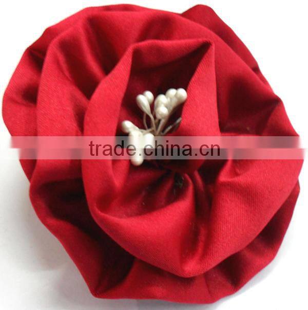 Red Handmade Satin Flower