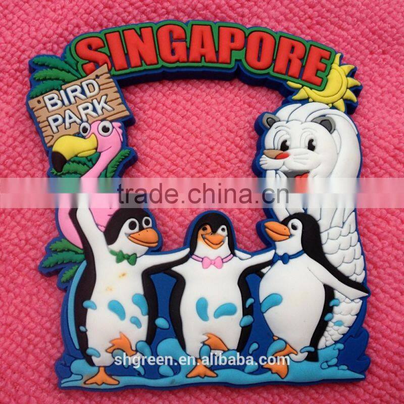 Custom promotional silicone rubber souvenir gift,3D rubber cartoon design for park