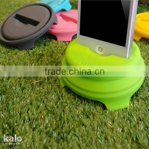 Macaron Silicone Foldable Amplifier Stand for iPhone audio speaker