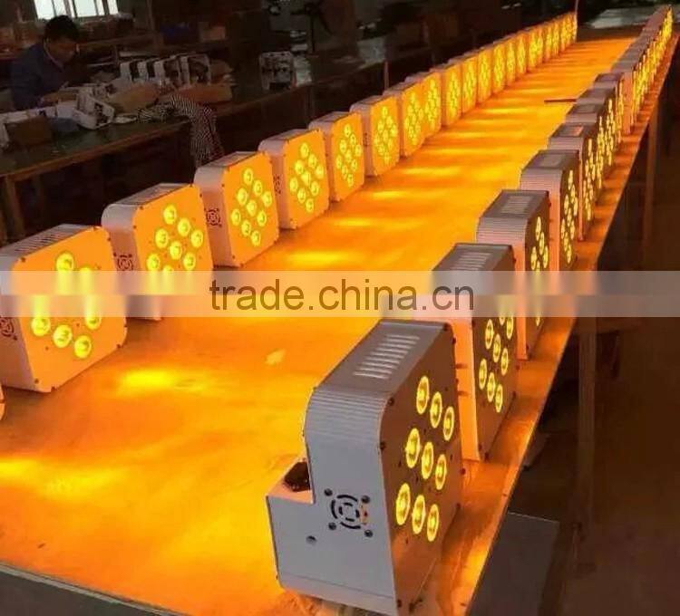 Three Years Warranty Uplight Rechargeable DMX Wireless Battery Powered Par Can 5in1 RGBWA 9x15w LED Par Light