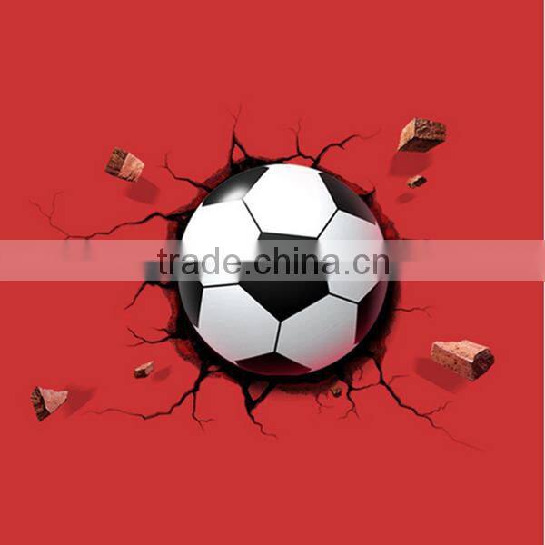 NOVELTY WHITE LIGHT-CONTROLLED 3D DIY FOOTBALL LED NIGHT LIGHT FACTORY