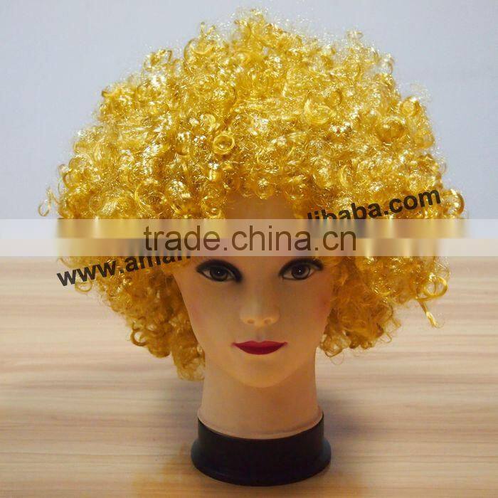 Tops Seller Christmas Party Wig,Sports Wig/Sport Headband Wig/Sports Fans Wigs,