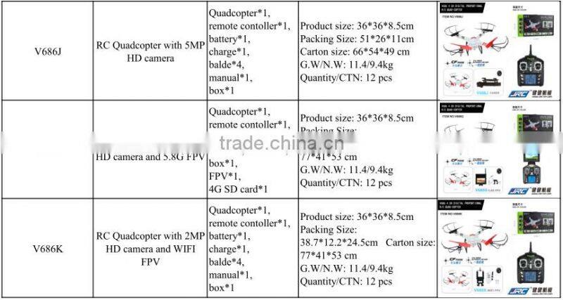 WLtoys V686G FPV Headless Mode RC Quadcopter with 2MP Camera