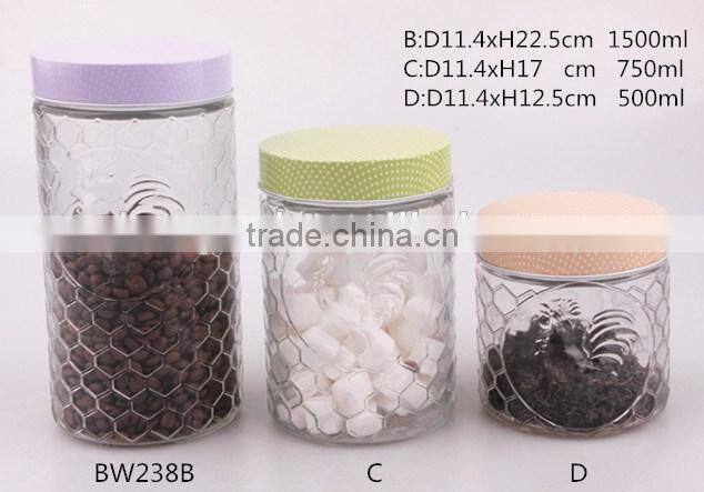 GLASS JAR WITH S/A LID