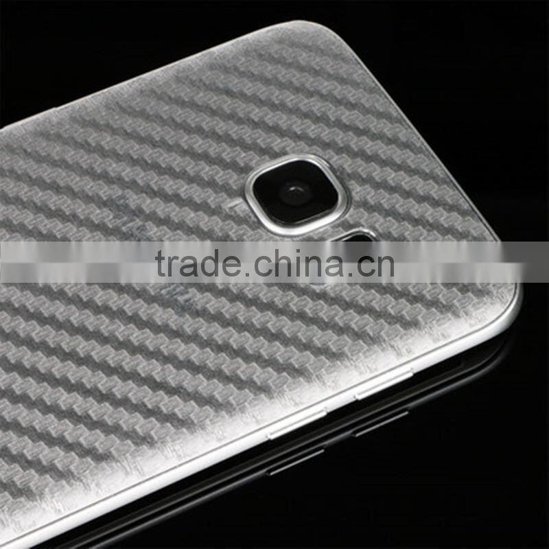 Durable 3D Anti-fingerprint Clear Carbon Fiber Back Film Screen Protector Protective Guard For Samsung Galaxy S7 Edge Vynil