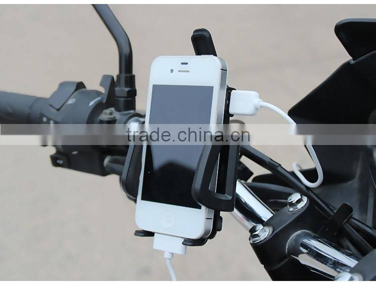 Waterproof motorcycle mobile phone charger with phone holder