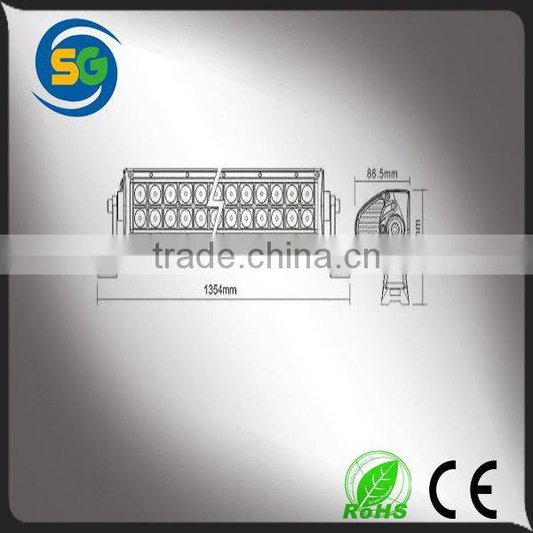 2015 high lumen 288W 12v 24v led offroad light bar