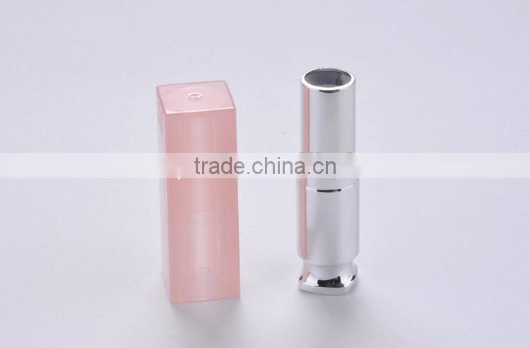Pink plastic lipstick tube, cosmetic lipstick tube