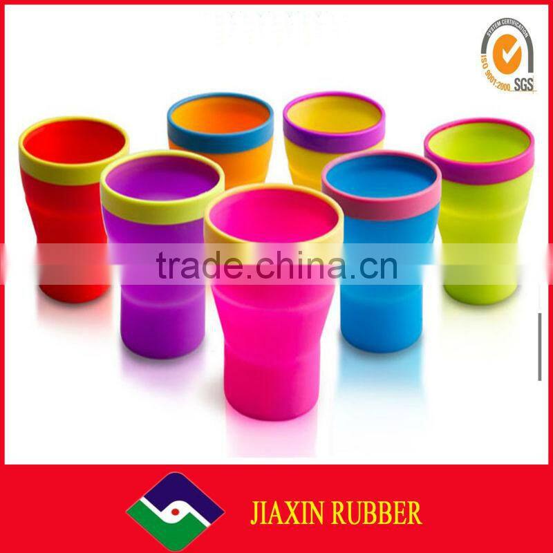 Hot sale! kinds of good quality silicone collapsible drinking cup