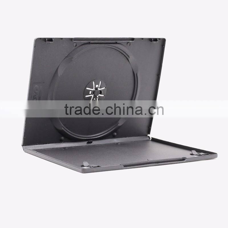 SLIM 7MM DOUBLE DVD DISC CASE,BLACK PP CD DVD CASE