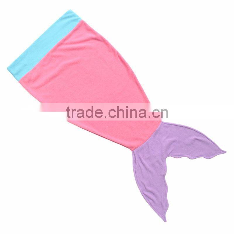 Promotion Adult And Child fleece custom Mermaid Tail Blanket Comfortable Soft Mermaid Blanket