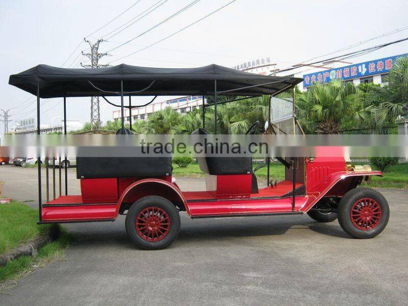 4 wheel drive 8 seater electric sightseeing vintage tourist car