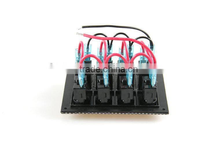 4 GANG On Off Rorcker Switches Panel with Breaker back
