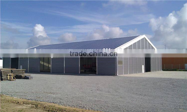 Waterproof architecture tent with rolling door