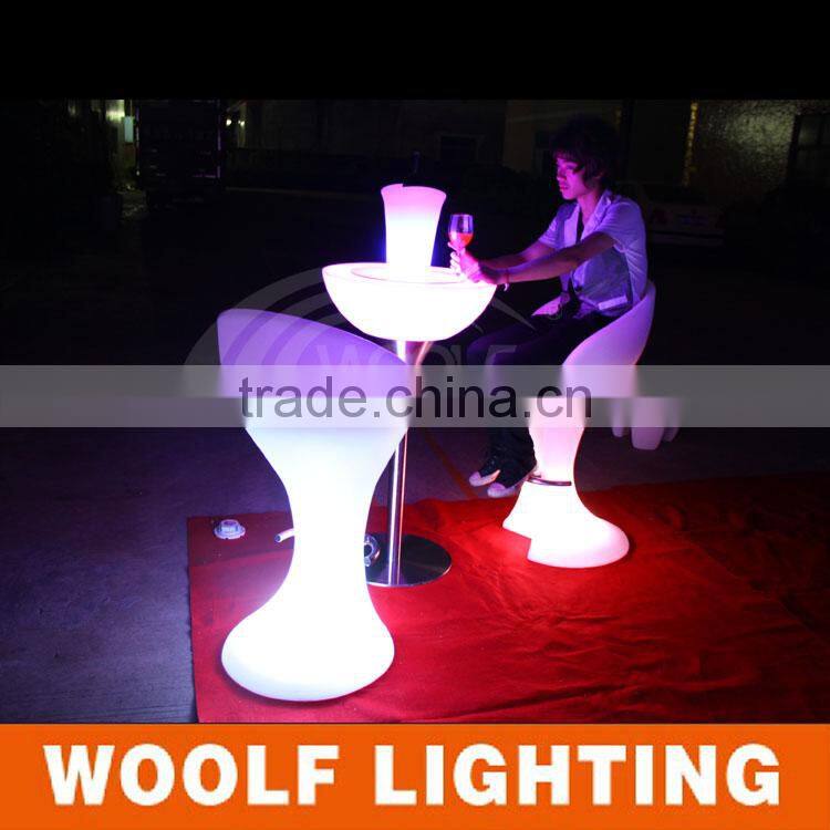 modern illuminated RGB high table led KTV bar stool