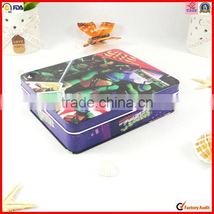 rectangle chocolate flocking gift tin box