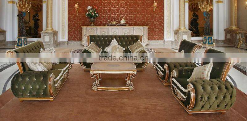 Luxury Retro Elegant Pink Velvet Living Room Sofa Set/ Classic Hand Wood Carved Fabric Sofa/ European Living Room Furniture