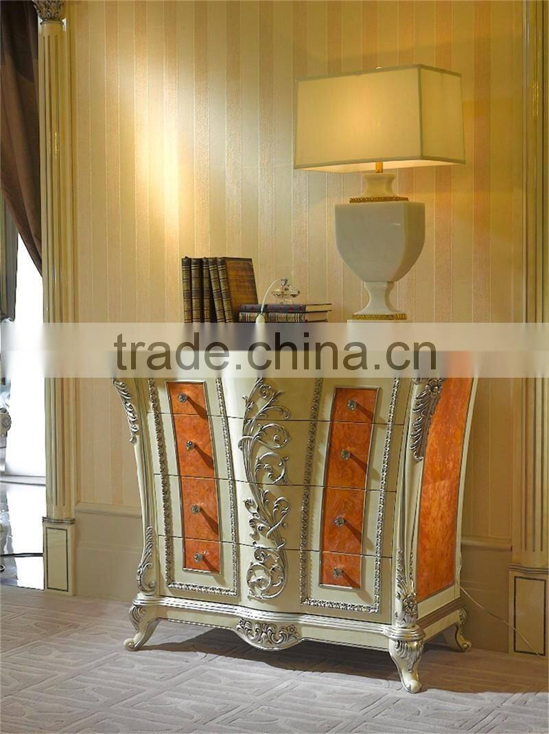 Avantgarde Design Neo Classic Style Decorative Cabinet Set, Hall Way Console Cabinet and Chair Set