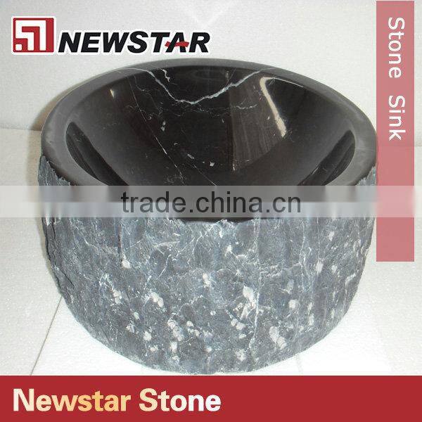 Newstar polished black stone sink
