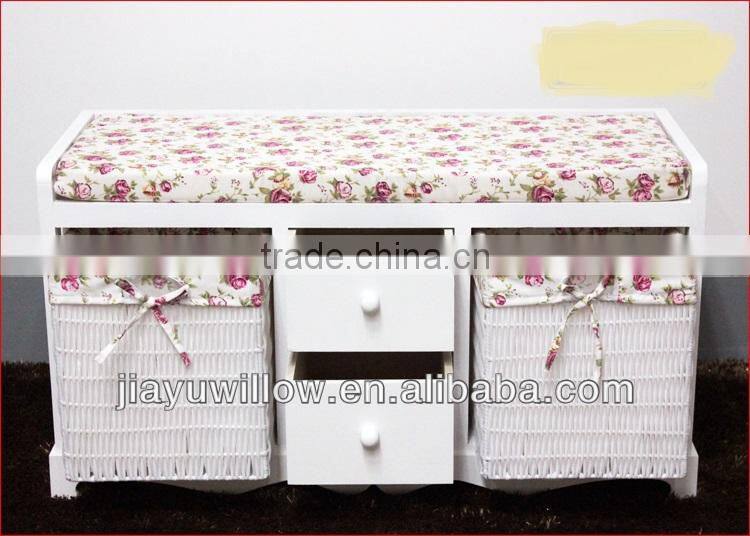 HOT pearl white europe import wood shoe stool living room furniture from china