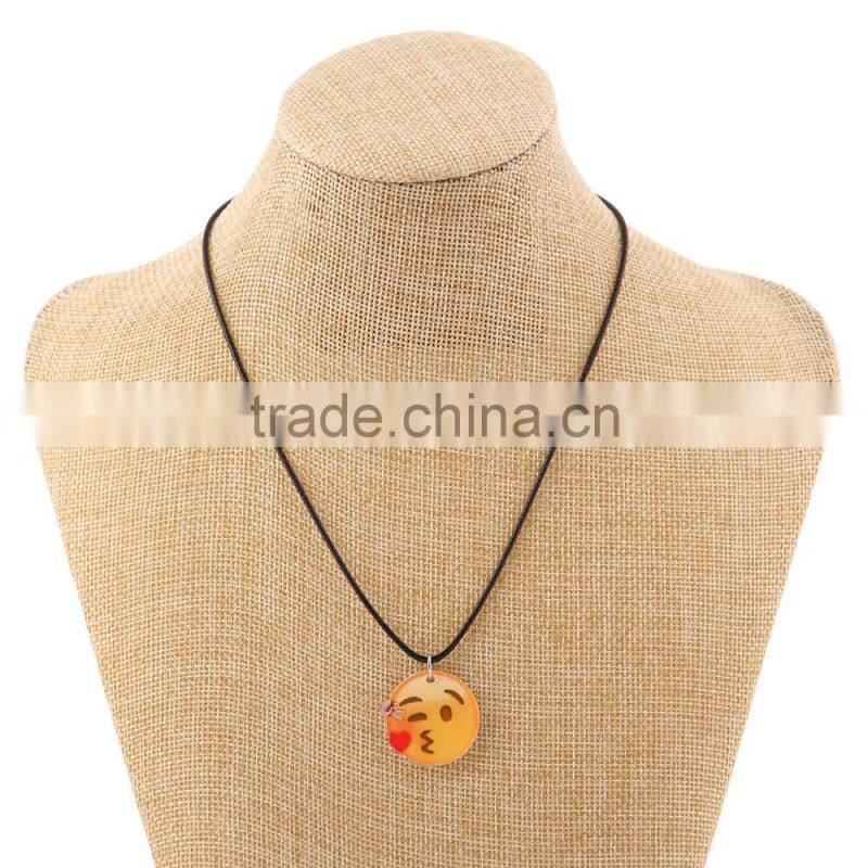 2016 Fashion Jewelry Pendant Acrylic Emoji Necklace For Wholesale China