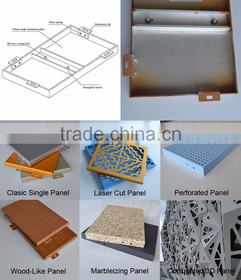 Laser Cut Indoor Decorative Aluminium Perforated Metal Wall Cladding Panels