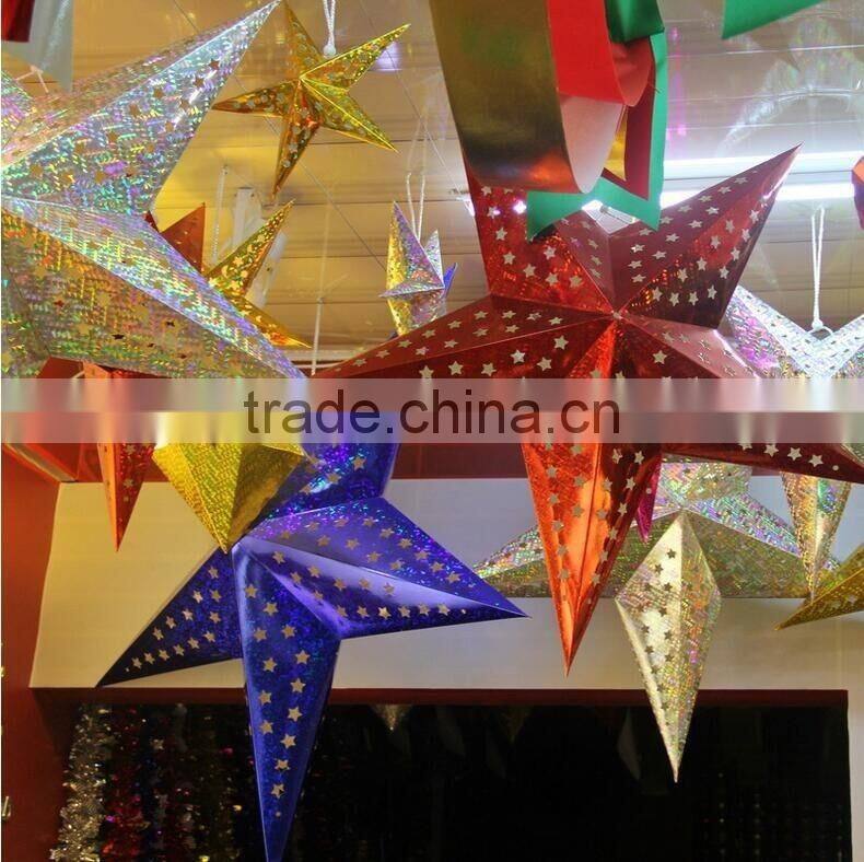 3D Stereo Christmas Ceiling Hanging Star , Christmas Decorations Supplies, Party Decorative Star Ceiling Decorations