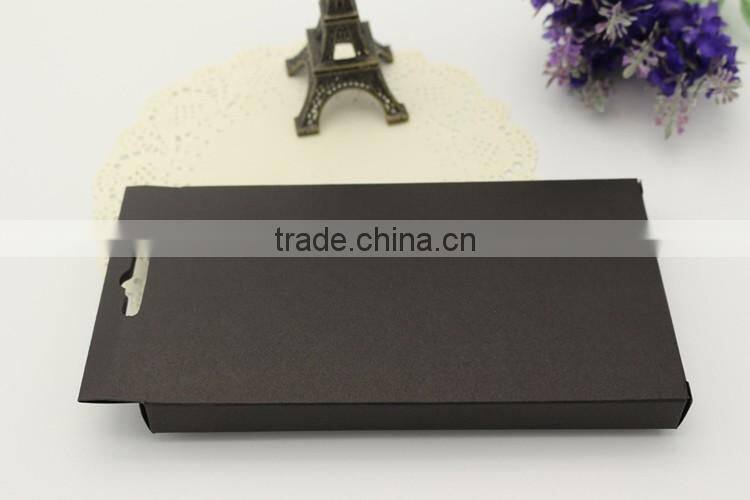Black cardboard packaging box,Spot PVC window paper packaging for phone case