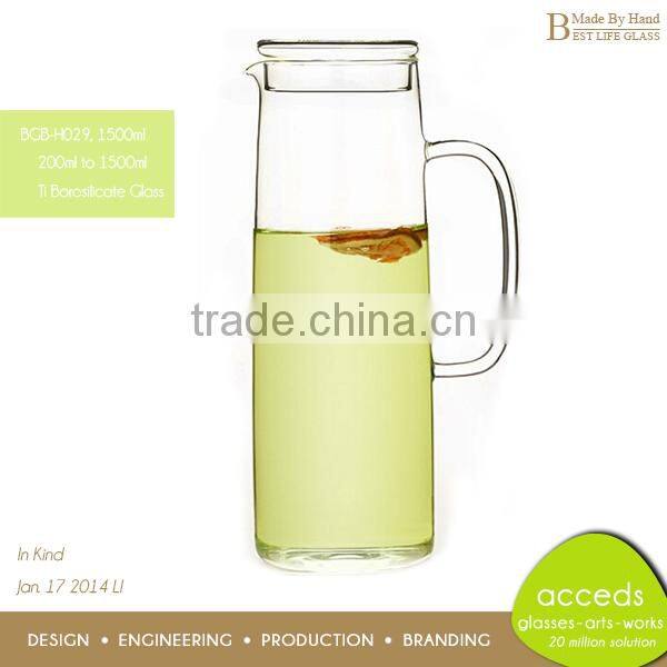 Decorative Wholesale Borosilicate Heat Resistant Glass Milk Jug
