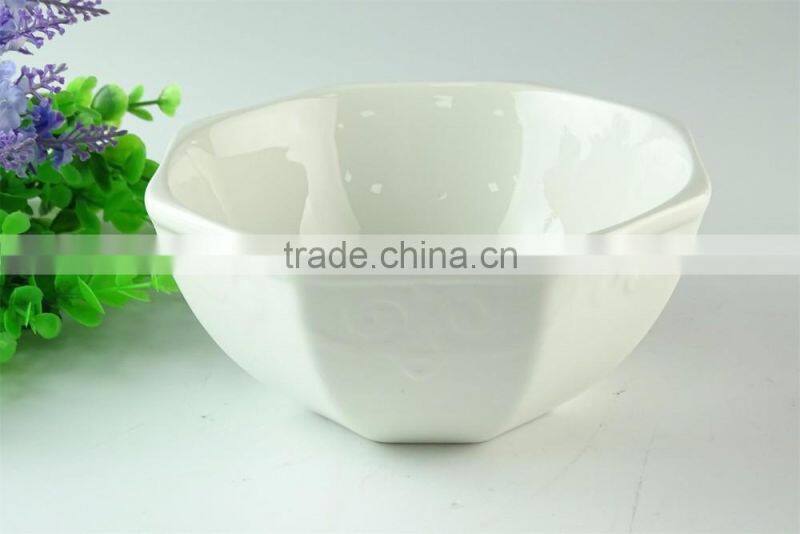 Hot sale round porcelain popcorn bowl white Bowl Cheap Ceramic Bowl ceramic porcelain for kitchen
