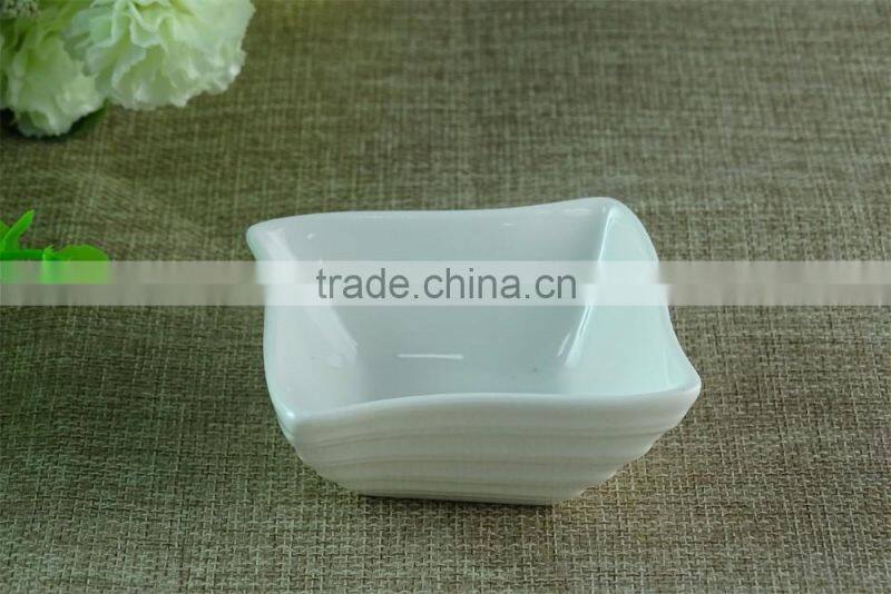 High quality Rectangle Ceramic dipping bowl soy sauce dish