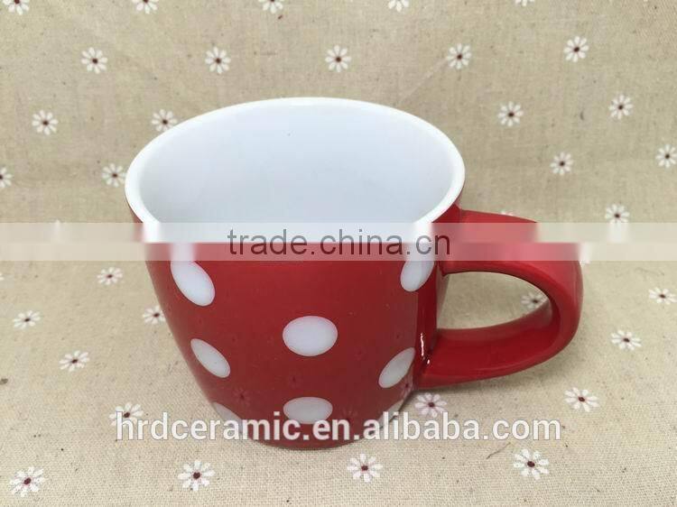 Stocked Cheap red Ceramic cup,Ceramic coffee cup , milk Mug