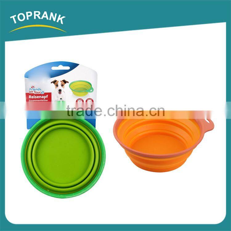 Pet food bowls portable travel feeding collapsible silicone pet bowl