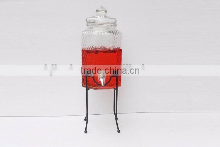 3L commercial cold drink glassware dispenser with metal stand
