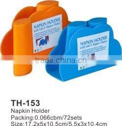 High Selling Plastic Napkin Holder With Salt Pepper