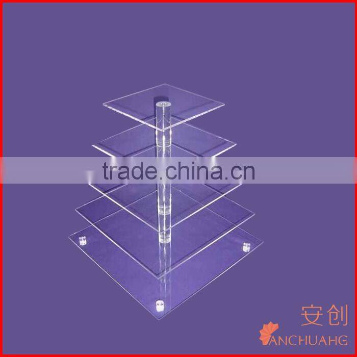 3 tires acrylic food display case perspex bakery showcase