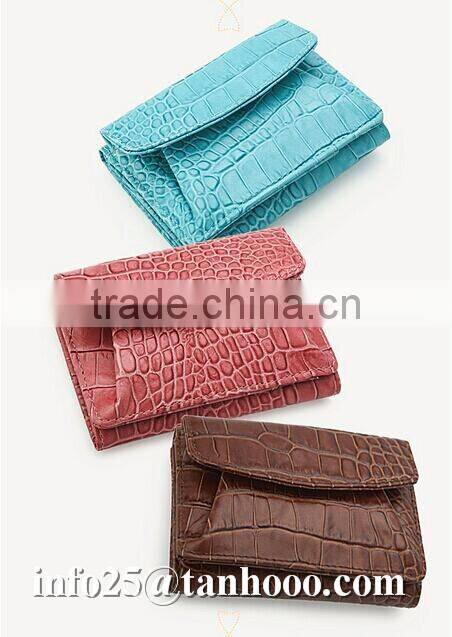 Sexy clip/sexy crocodile cute leather purse/sexy leather coin bag