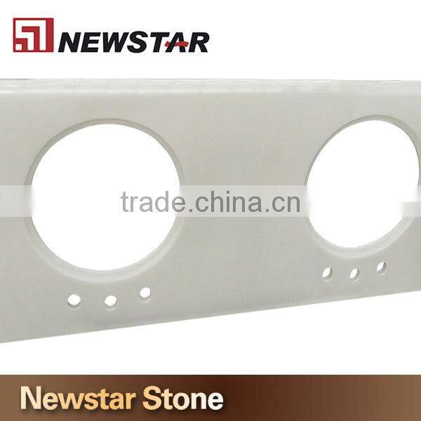 Newstar White Marble Vanity Top China Supplier For Hotel Bathroom