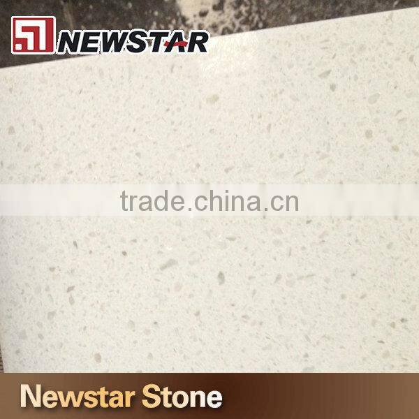 Engineered stone middle grain white quartz tiles price