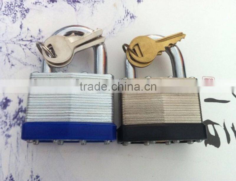 Steel laminated padlock