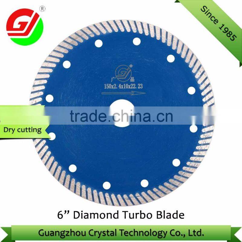High quality 6" 150mm diamond turbo saw blade diamond blade for stone/diamond tool manufacturer
