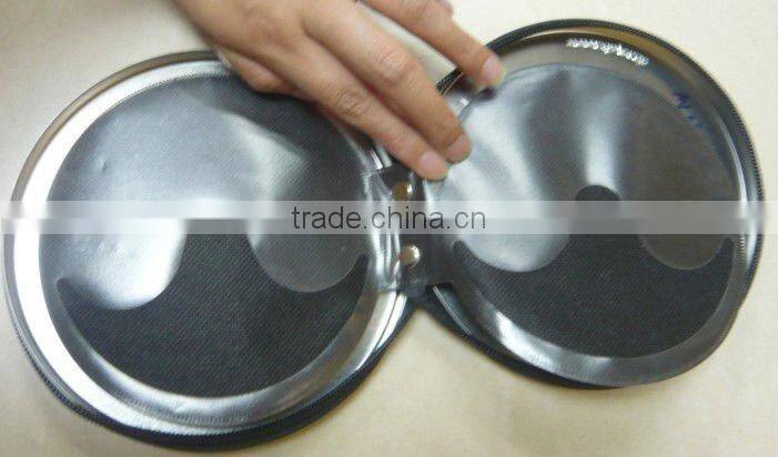 Round Metal CD Case with Zipper Closure