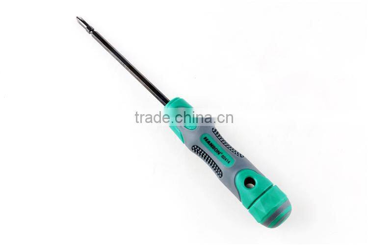 4'' 100mm Cr-V Dual-Functional Screwdriver With Plastic Handle