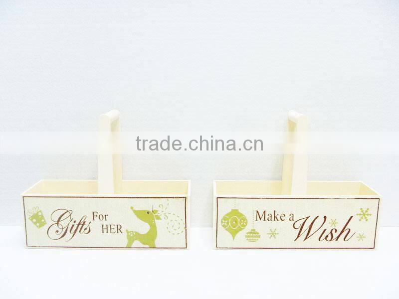 Wooden ivory christmas boxes & case with handle